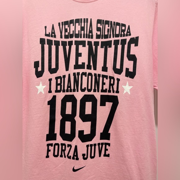 Juventus Soccer Shirt Early 2000’s Nike Football Pink Forza Juve Italian - Picture 3 of 8